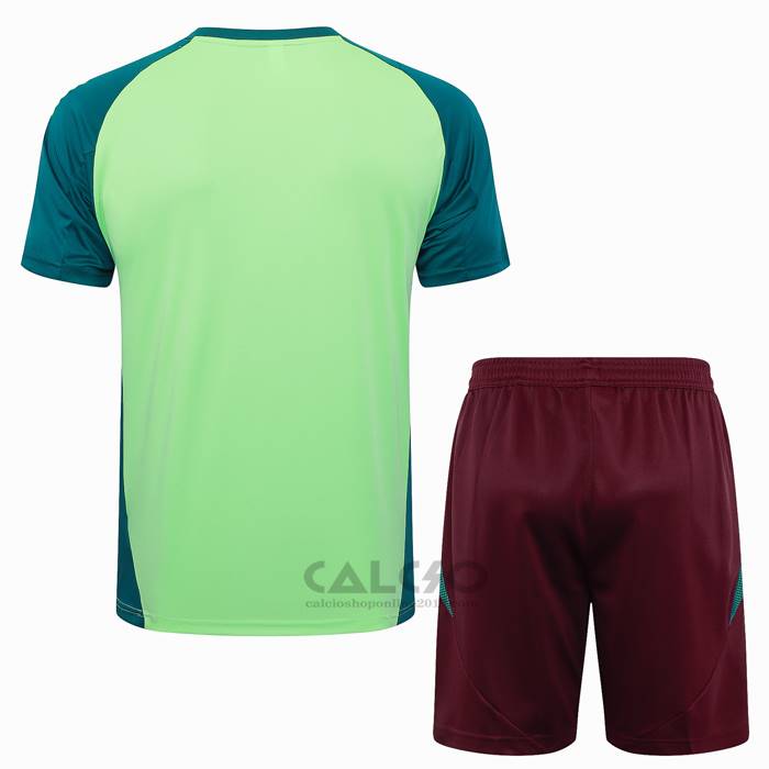 Tuta da Track Messico Manica Corta 2024-2025 Verde - Pantaloncini
